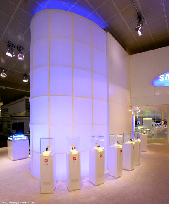 Lichtdesign für den Cebit Messeauftritt von Samsung – Projektbild 1