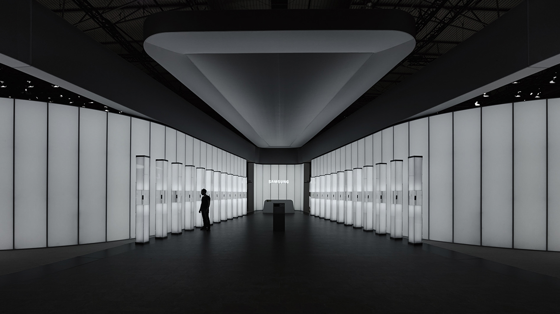 Lighting design for Samsungs MWC booth
