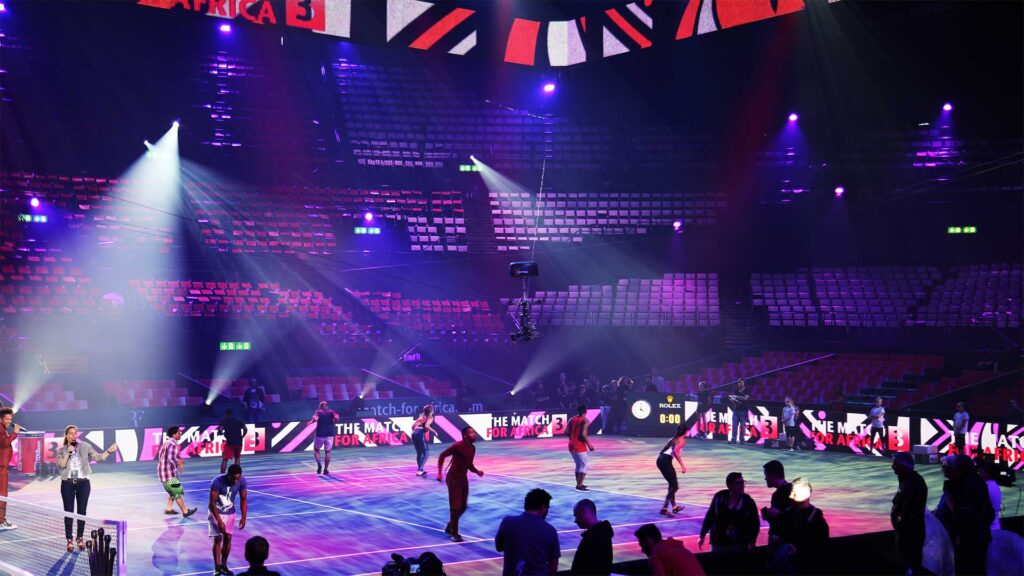 Lighting design for a charity sports event – Match for Afrika – project image 1